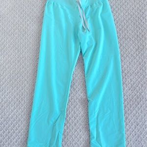 FIGS LIVINGSTON PANT AQUA BLUE SIZE MEDIUM
